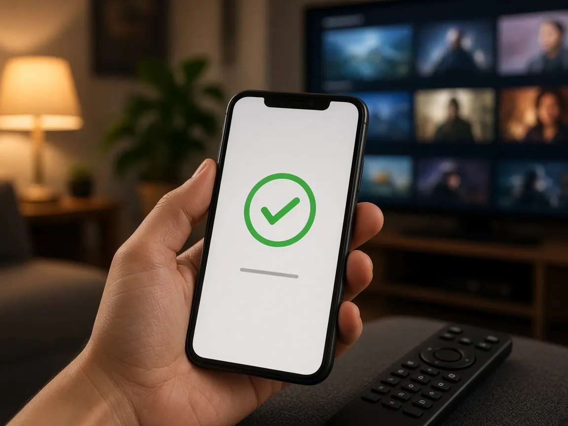 Telefonda IPTV üyelik aktivasyonu tamamlandı ekranı